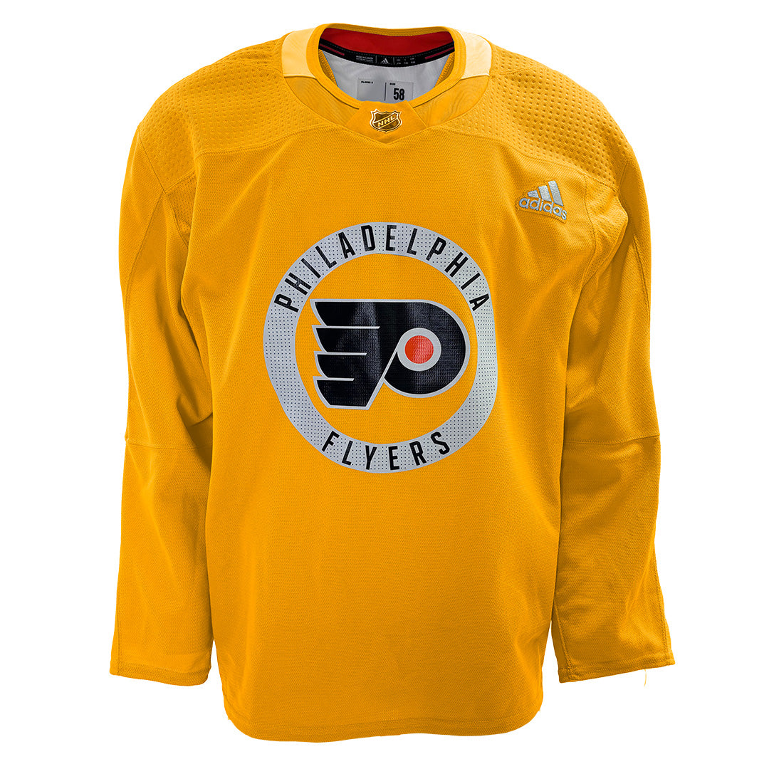 LNH - Nouveau maillot d'entraînement Adidas des Flyers de Philadelphie - (Jaune)